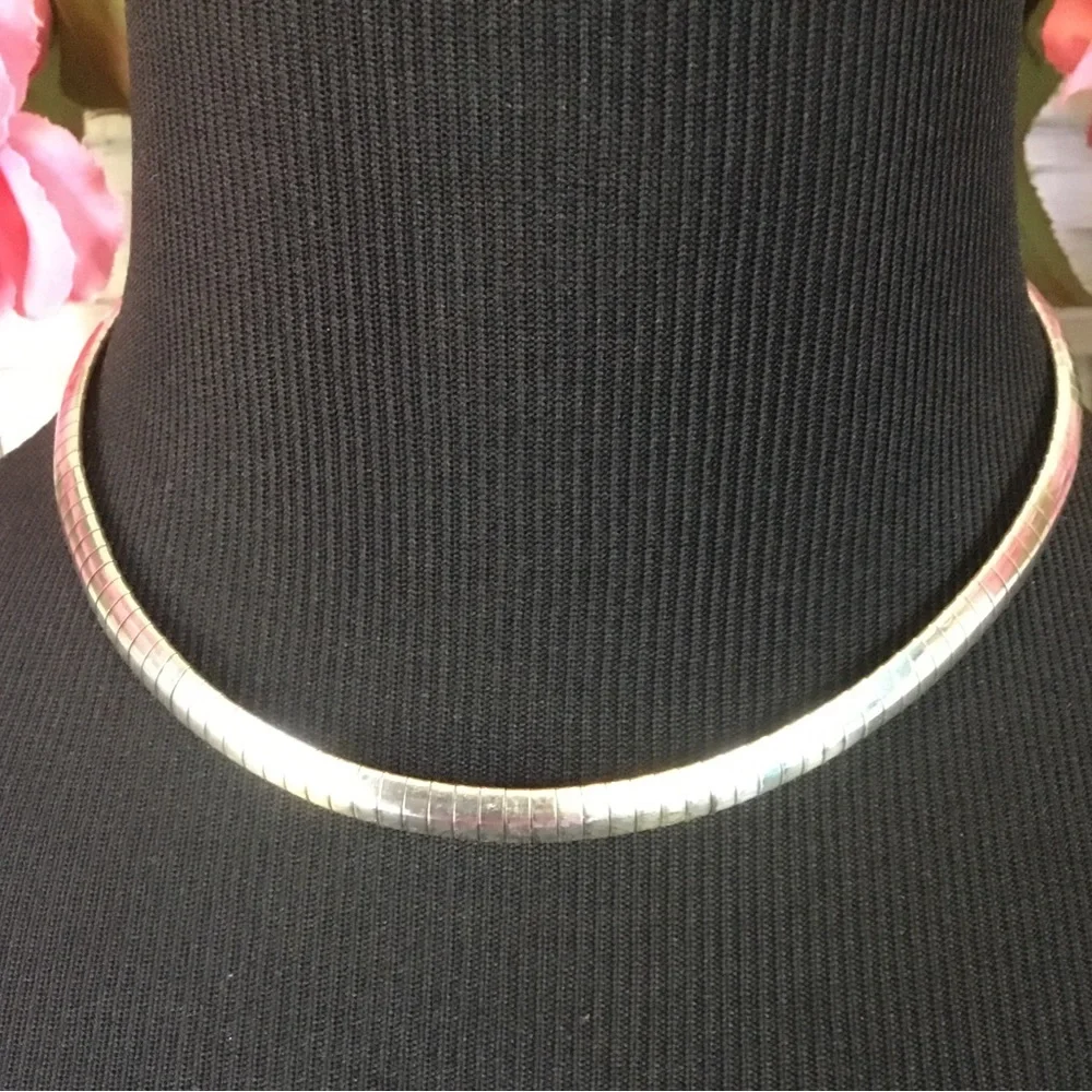 Vintage 925 Sterling Silver Necklace Italy Vtg - Picture 2 of 15
